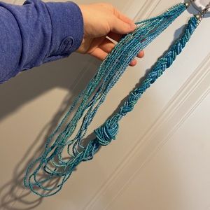 Blue beaded necklace